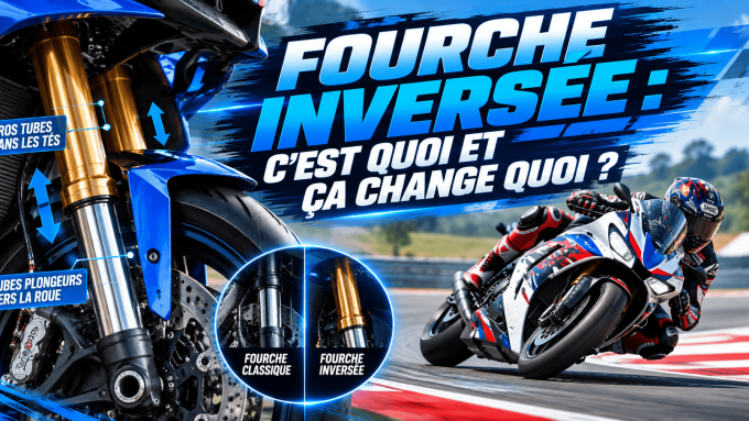 Fourche moto inversée