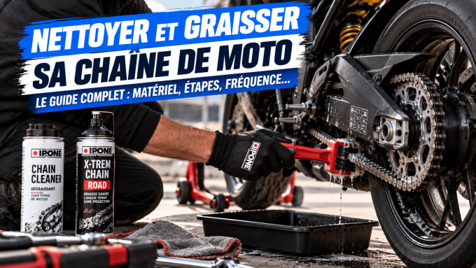 Comment nettoyer et graisser sa chaine de moto correctement